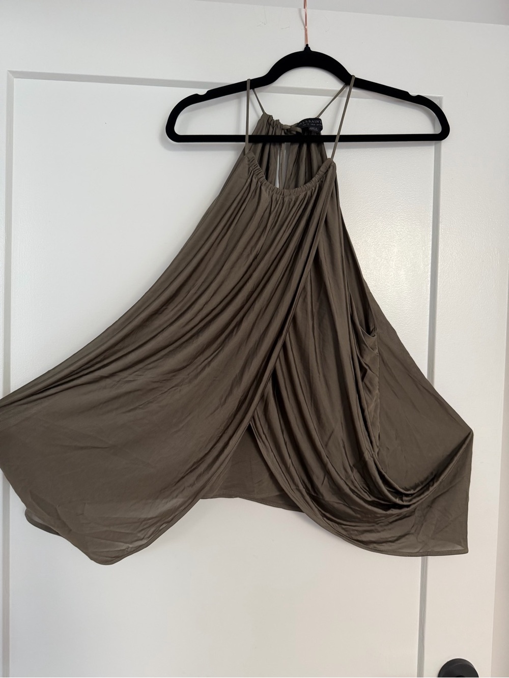All Saints Olive Halter Draped Camisole - Picture 2 of 6